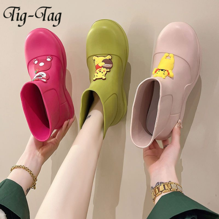 tig-tag-รองเท้ากันฝน-รองเท้า-รองเท้าผู้หญิง-รองเท้าบูทกันน้ำ-ส้นหนา-ฤดูฝน-กันลื่น-31z23072825