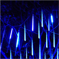 50CM 8 Tubes 30 LED Meteor Shower Rain Lights Waterproof Drop Icicle Falling Raindrop Lights for Garden Wedding Party Christmas