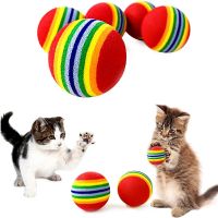 Funny Pet Dog Puppy Rainbow Striped Chewing Interactive Ball Teething Toy Pet accessories Pet Toy Toys