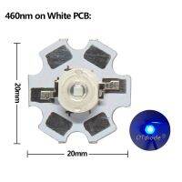 ไดโอด Led ชิปพลังแรงสูงสีฟ้า3W รอยัลบลู450nm 460nm 465nm 45mil โรงงาน Grow 3W วัตต์สำหรับไฟ DIY ตู้ปลาในร่ม