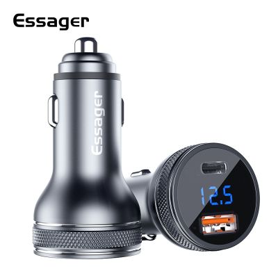Essager Mini USB Car Charger Quick Charge 3.0 Fast Charging Charger For iPhone Xiaomi Auto Type C QC PD 3.0 Mobile Phone Charger