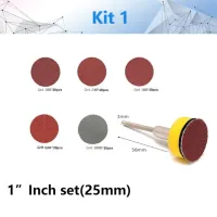 【✆New✆】 ManYue Fashion 100ชิ้น1นิ้ว25มม. กระดาษทราย1 Abrasives Hook Loop Backing Plate1/8นิ้วชุดก้านสำหรับเครื่องมือขัดอุปกรณ์เสริมสำหรับขัดแต่ง