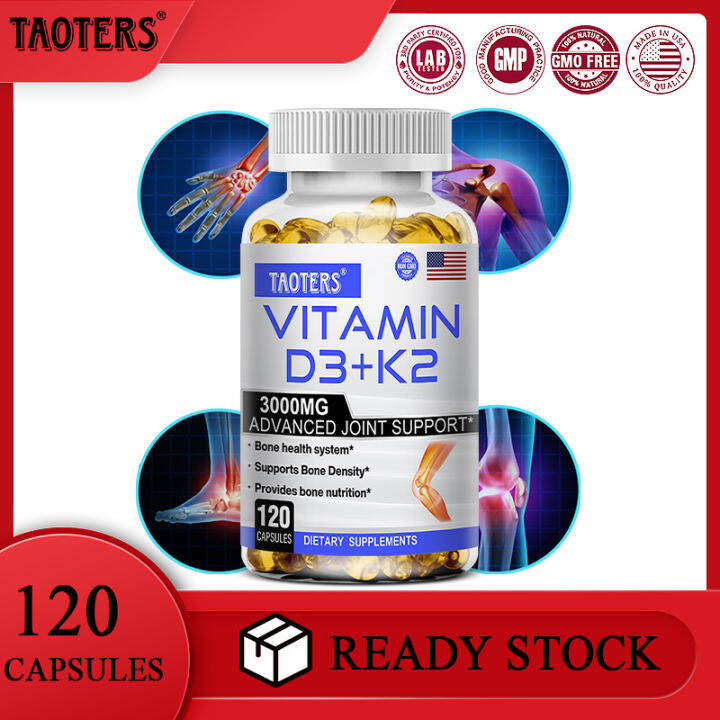 Vitamin D3+K2, 3000 mg Joint Support Supplement, Supports Bone Health