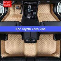 รถยนต์ Toyota Yaris เสื่อปูพื้นในรถยนต์แบบดูโออุปกรณ์เสริมพรมรถยนต์