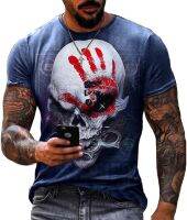 RJRA Skull Print Mens Short Sleeve T-Shirt