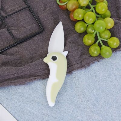 Cartoon Dolphin mini The portable Household Folding Ceramic Fruit Knife Multifunctional Kitchen Beam Knife Peeler Knife Graters  Peelers SlicersTH