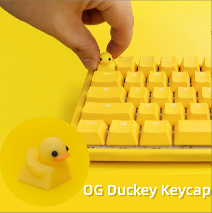 OG Duckey Keycap random color Cute little yellow duck keyboard hat toy