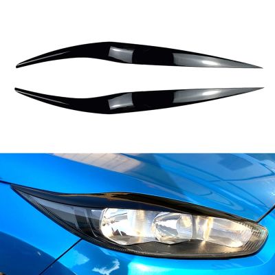 For Ford Fiesta MK6.5 2013 2014 2015 2016 2017 Headlight Eyebrow Headlamp Eyelid Trim Front Head Light Lamp Cover Brow Sticker