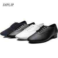 Diplip รองเท้าเต้นรำละตินผู้ชายการเต้นแทงโก้ที่ทันสมัยหนังซัลซ่าบอลรูมรองเท้าส้นตึกเด็กรองเท้าผู้ชายแจ๊สกลับสีขาว