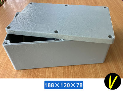 กล่องอลูมิเนียมกันน้ำ IP66 สีเทา ขนาด 188 X 120 X 78 มม. (V)