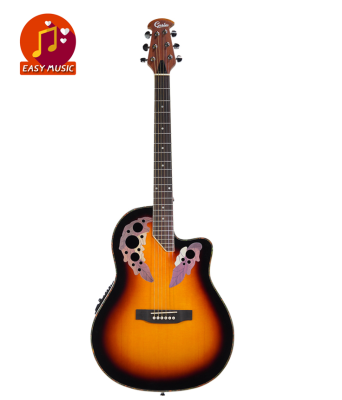 กีตาร์โปร่งไฟฟ้าหลังเต่า Gusta TG10E II Acoustic-Electric Guitar