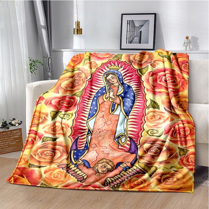 ผ้าห่มผู้หญิง-guadalupe-ของเราที่มีน้ำหนักเบาอบอุ่นแมรี่ผ้าห่มโซฟานุ่มผ้าห่มศาสนาสำหรับห้องนอนผ้าห่มโซฟาพ่น