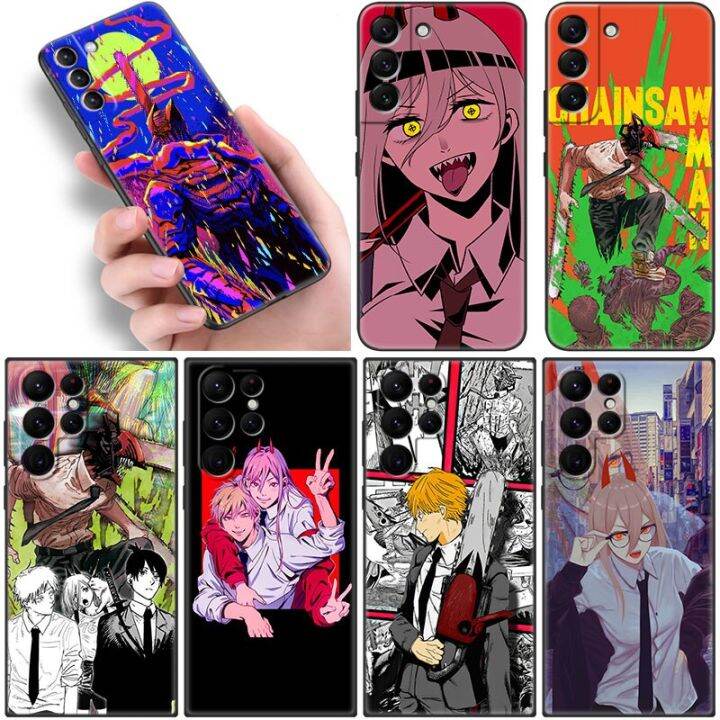 [Hot K] Anime Chainsaw Man Phone Case For Samsung Galaxy S22 S21 Ultra S20 FE S8 S9 S10E S10