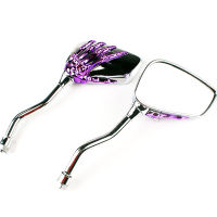 Universal Motorcycle rearview Mirror Chrome retroviseur moto mirrors Skeleton Skull Rearview Scooter mirrors motor