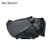 IKE MARTI Large Capacity Mens Pu Waterproof Multifunctional Shoulder Bag Fashion Casual Messenger Bag Mens Travel Bag