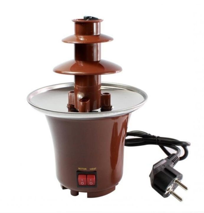 ส่งฟรี-เครื่องทําช็อคโกแลตฟองดู-เครื่องทำช็อคโกแลต-ทำฟองดู-ชอคโกแลตฟองดูว์-น้ำตก-3ชั้น-mini-chocolate-fountain-machine-fondue-maker-heated-3-มีเก็บปลายทาง