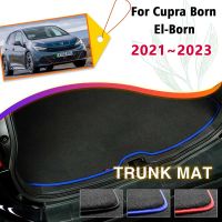 รถ Trunk Mat สำหรับ Cupra Born El-Born 2021 2022 2023 Boot Cargo Liner ถาดด้านหลังกระเป๋าเดินทางพรมพรมแผ่นอุปกรณ์เสริมอัตโนมัติ