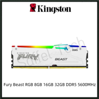 Kingston Fury Beast RGB 16GB 32GB DDR5 5600MHz RAM  Gaming Desktop Memory White