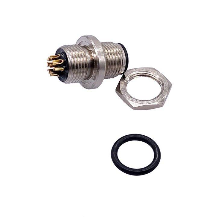 m12-panel-back-mount-flange-socket-sensor-connector-waterproof-screw-threaded-coupling-male-female-3-4-5-8pin