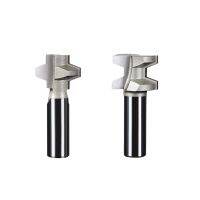 2 ชิ้น/เซ็ต 1/2 SHK งานไม้ เครื่องมือ ลิ้น Groove Bits กาวร่วม BIT SET Router Bits
