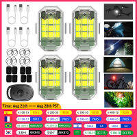 4-1PCS รีโมทคอนลไร้สาย LED Strobe Light สำหรับรถจักรยานยนต์รถ7สีกันน้ำ Anti-Collision ไฟเตือน Flash Light