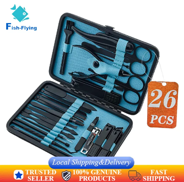 26 Piece Manicure Set Stainless Steel Nail Clippers With Box Pedicure  Beauty 即納最大半額