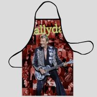 New Johnny Hallyday Apron Kitchen Aprons For Women Oxford Fabric Cleaning Pinafore Home Cooking Accessories Apron Aprons