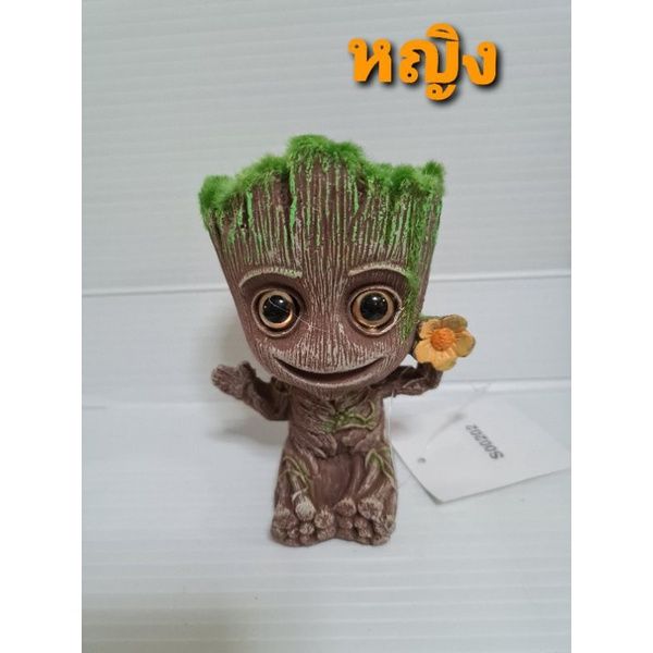 groot-ทำจากเรซิ่น-ใช้ตกแต่งตู้ปลา-ต่อกับปั๊มลมช่วยเพิ่มฟองอากาศ-สินค้าถ่ายจากงานจริง-พร้อมส่ง