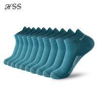 【jw】☇  10Pairs Cotton Men Socks Ankle Breathable Mesh Athletic Thin Short Size EUR40-46