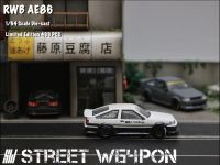 *Pre-Order* Street Weapon SW 1:64 RWB AE86 Matte Black/Gray Limited 500 Model Car