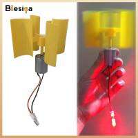 Blesiya Micro เครื่องปั่นไฟกังหันลมจอ DC LED DIY ชุดชุดต่อของเด็กของเล่น