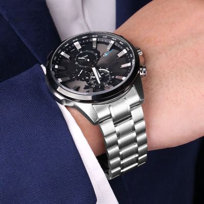 [ขายดี] นาฬิกาข้อมือสายเหล็กสแตนเลสสายโค้ง Casio EFR-526/303/304/530/556/552 BEM-506ผู้ชาย/501สายรัดข้อมือ20 22 24มม.