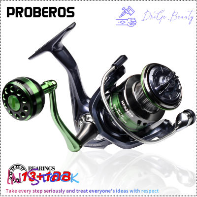 【รอกตกปลาพร้อมรอกตกปลาอัตราทดเกียร์5.2:1 13 + 1bb Max Drag Power Fishing Tackle พร้อมที่จับโลหะ