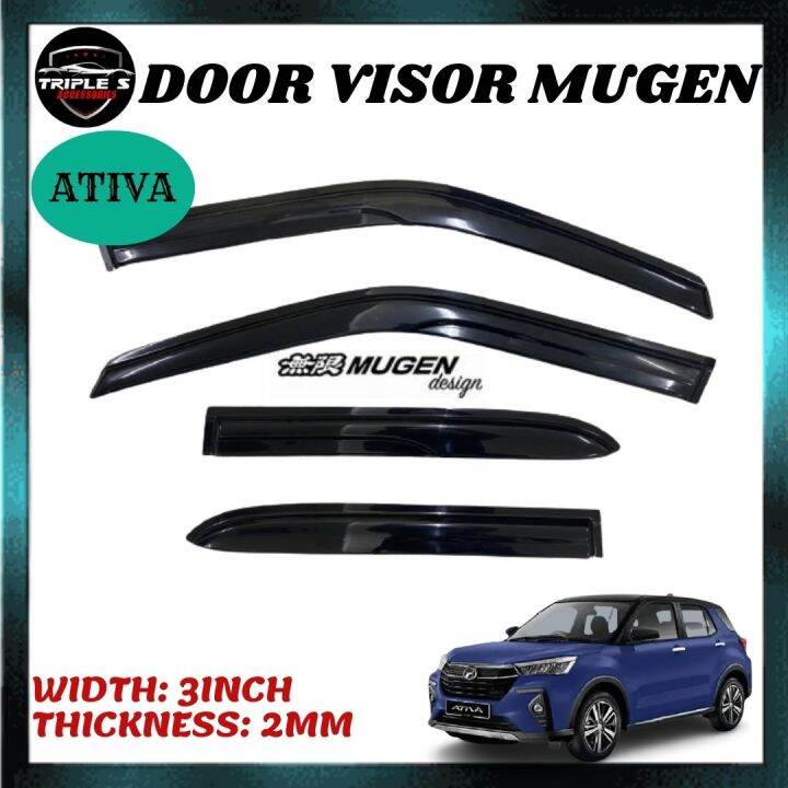 Perodua Ativa Door Visor Mugen Style Air Press Sun Visor Protection 4 ...