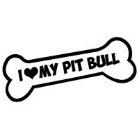 15.9ซม. * 5.5ซม. Dog Bone I Love My Pit Bull ไวนิล Decal กันชนสติกเกอร์ Pitbull รถสติกเกอร์รถจัดแต่งทรงผมสีดำ Sliver C8-0509