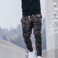 Muscle Sports Trousers Mens Camouflage Skinny Close up Ankle-Tied Fitness Pants Quick-Drying Breathable Casual Summer Thin JRICTH