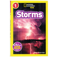 English original picture book National Geographic readers: storms American National Geographic graded reading elementary level 1 childrens popular science picture book