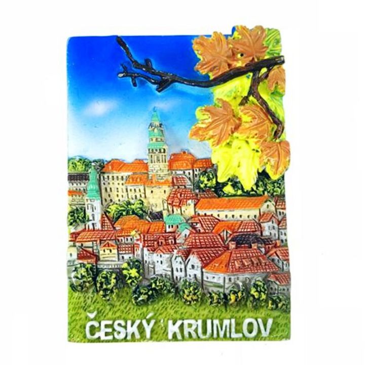 ปราสาทโบฮีเมียน Cesky Krumlov 3มิติแม่เหล็กติดตู้เย็นของที่ระลึกการเดินทางตู้เย็นของขวัญสติกเกอร์แม่เหล็ก BXT3816ตู้เย็นชิ้นส่วนตู้เย็น