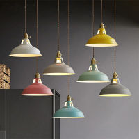 Nordic Industrial LED Pendant Lamp Retro E27 Colorful Lustre Chandelier Kitchen Restaurant Loft Home Decor Hanging Light Fixture