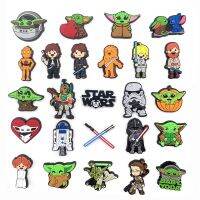 รองเท้าอะนิเมะสัตว์ประหลาดสีเขียว25ชิ้น/เซ็ตสุดมีเสน่ห์อุปกรณ์ตกแต่ง PVC สำหรับงานปาร์ตี้คร็อกจิบซ์เด็กๆของขวัญคริสต์มาส