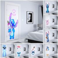 graffiti Watercolor Lilo Door Room Decoration Wall Decals Sticker Kids