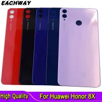 เคสกรอบหลังกระจกหลังติดประตูสำหรับ HUAWEI Honor 8X ฝาหลังปิดโทรศัพท์พร้อมกาวเลนส์กล้องถ่ายรูปสำหรับ8X ฝาหลังปิดโทรศัพท์ +