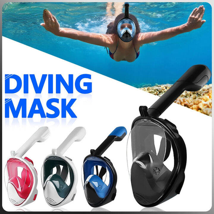 Professional snorkling Mask Easy Breath Dry full face diving mask ...