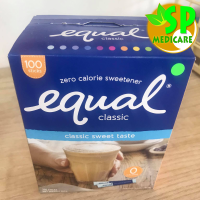 Equal Classic อิควล ชนิดผง ให้ความหวานแทนน้ำตาล 100 ซอง