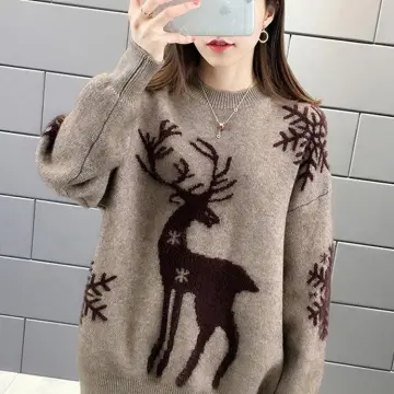 Womens deer clearance sweater