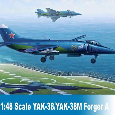 โมเดลเครื่องบินแบบถอดประกอบได้แบบคงที่แบบจำลองย่อขนาดตราชั่ง1:48ขนาดจามรี-38/Yak-38M ปลอมเครื่องบินจำลอง80362ชุดก่อสร้างแบบจำลอง DIY