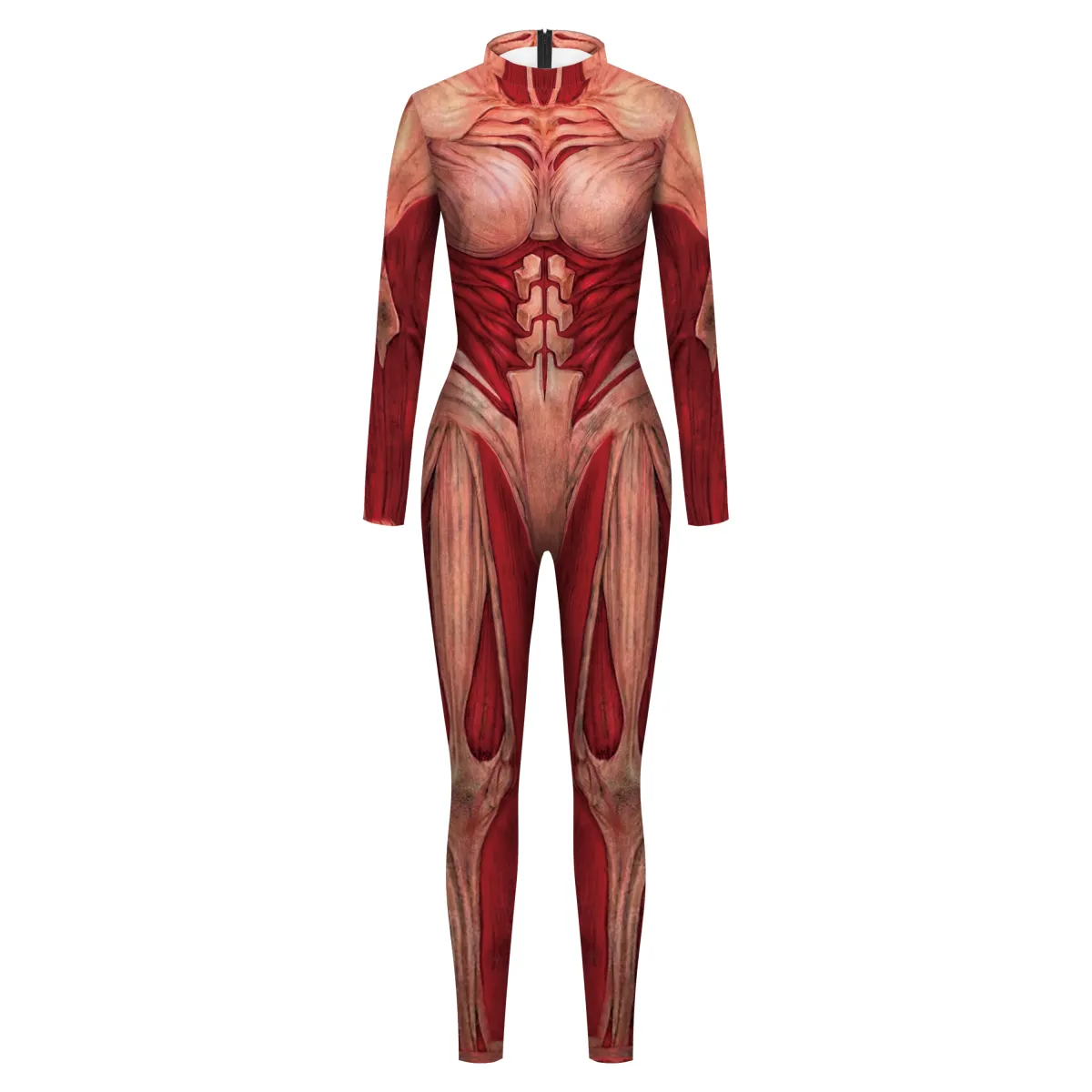 Attack On Titan Cosplay Costumes Halloween Party Jumpsuits Skeleton Catsuit  Bodysuits Women Annie Leonhart Muscle Outfit Clothes 