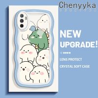 Chenyyka เคสสำหรับ เคสสำหรับ OPPO A53 2020 4G A53s 4G A11s A33 A32 2020ลายการ์ตูนไดโนเสาร์น่ารักใหม่ Colour มาการองคลื่นขอบกันกระแทกแบบใสนุ่มเคสมือถือโปร่งใสลายกล้องถ่ายรูปสร้างสรรค์เคสซิลิกาเจลฝาครอบป้องกัน