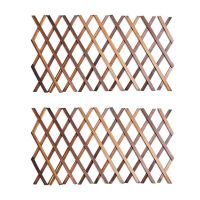 【Ready Stock&amp;COD】2X Expanding Wooden Garden Wood Pull Mesh Wall Fence Grille for Home Garden Sub Garden Decoration Climbing Frame