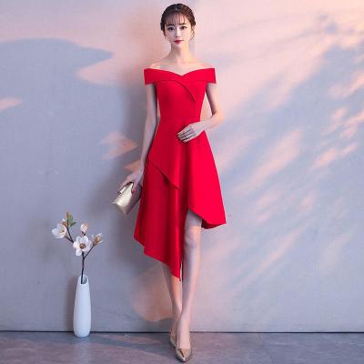 Banquet Evening Dress 2022 New Dignified Elegant Shoulder Long Slim Birthday Party Dress Dress Women